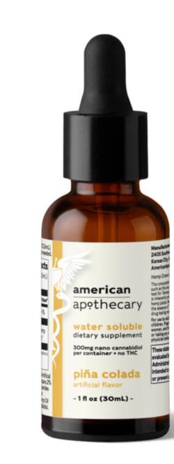 American Apothecary 300 mg CBD Water Soluble Oil THC Free